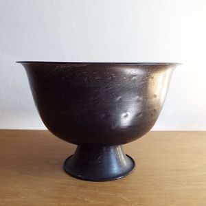 Rustic Metal Pedestal bowl